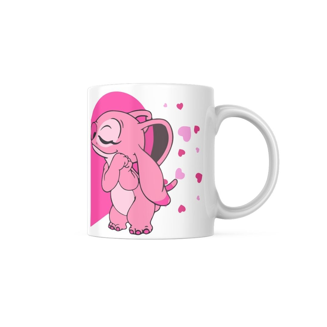 Stitch And Angel Kiss Pair Mug Cup 2 Set Customizable Mugs