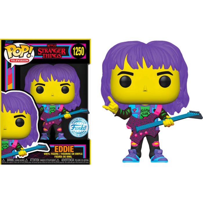 Pop! Tv: Stranger Things S4 - Eddie with Guitar (BLKLT)(Exc)