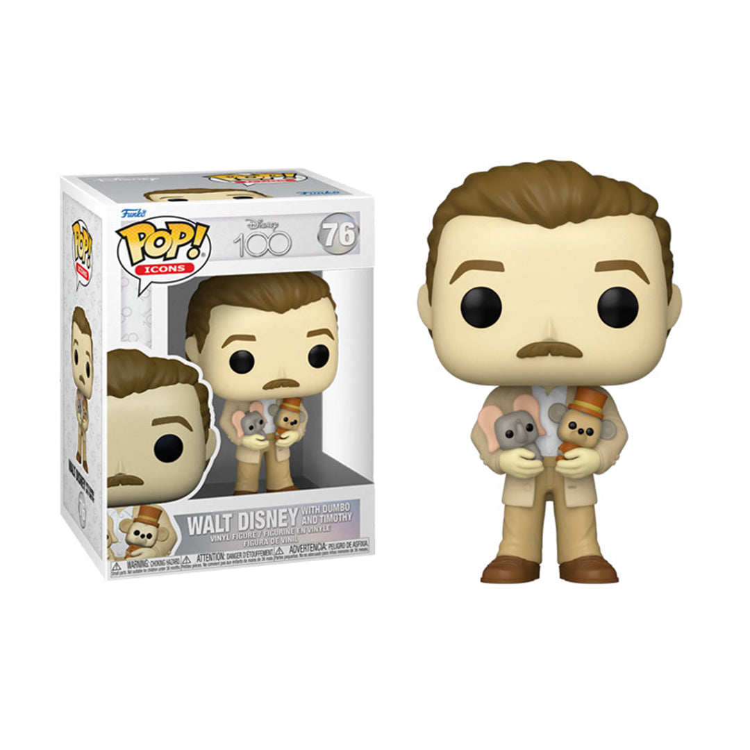 POP! Icons: Disney 100th Anniversary - Walt Disney with Dumbo and Timothy