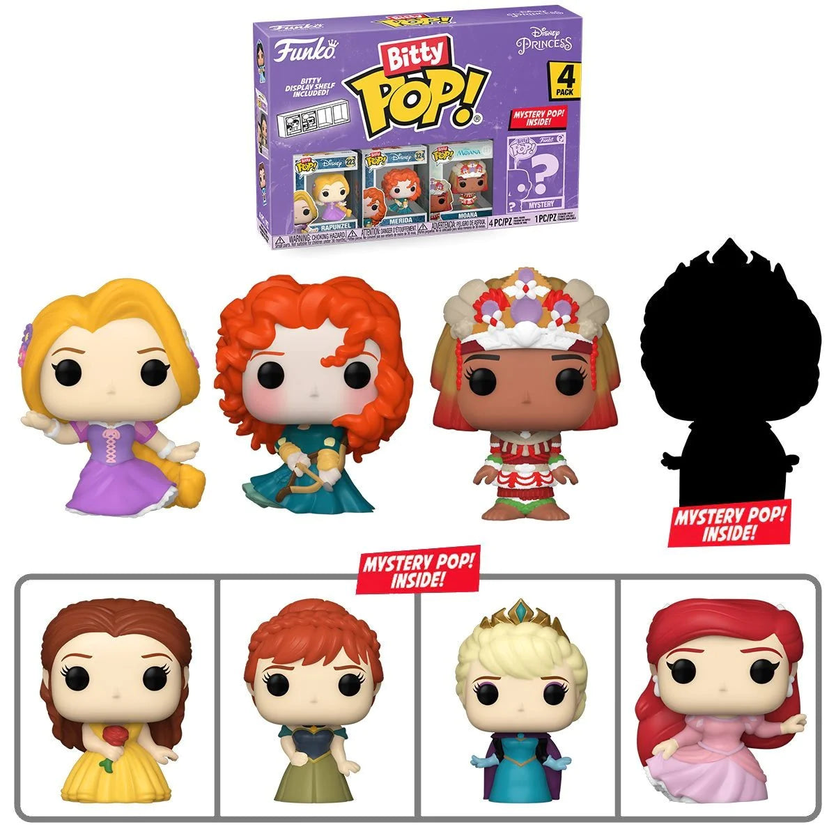BITTY POP! DISNEY PRINCESS 4-PACK SERIES 4