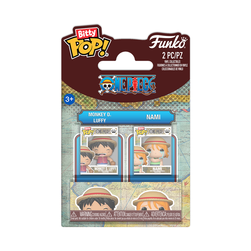 Bitty Pop! Animation: One Piece - Luffy & Nami 2Pk