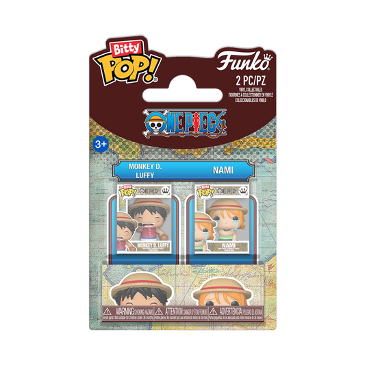 Bitty Pop! Animation: One Piece - Luffy & Nami 2Pk