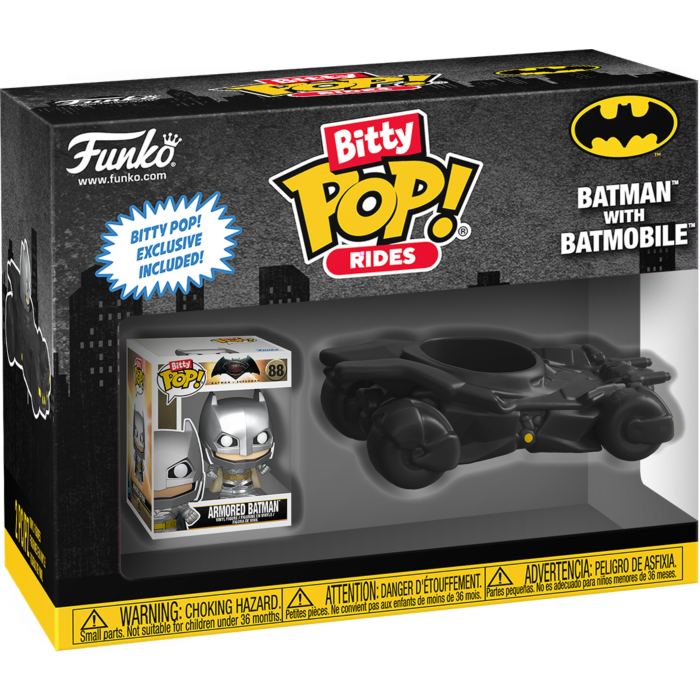 Bitty Pop Rides! Heroes: DC -Batman with Batmobile