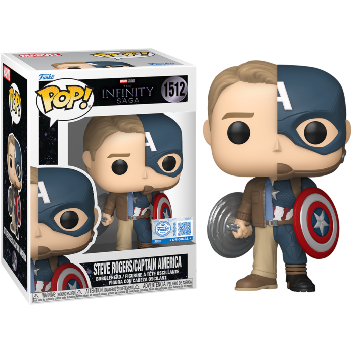 Pop! Marvel: IS Split - Captain America / Steve (Exc)