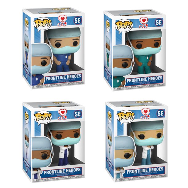 [Set of 4] Funko Pop! SE Frontline Heroes / Workers Male Female