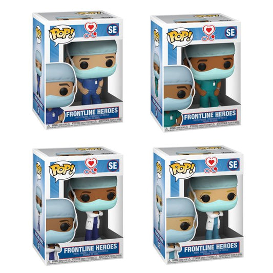 [Set of 4] Funko Pop! SE Frontline Heroes / Workers Male Female