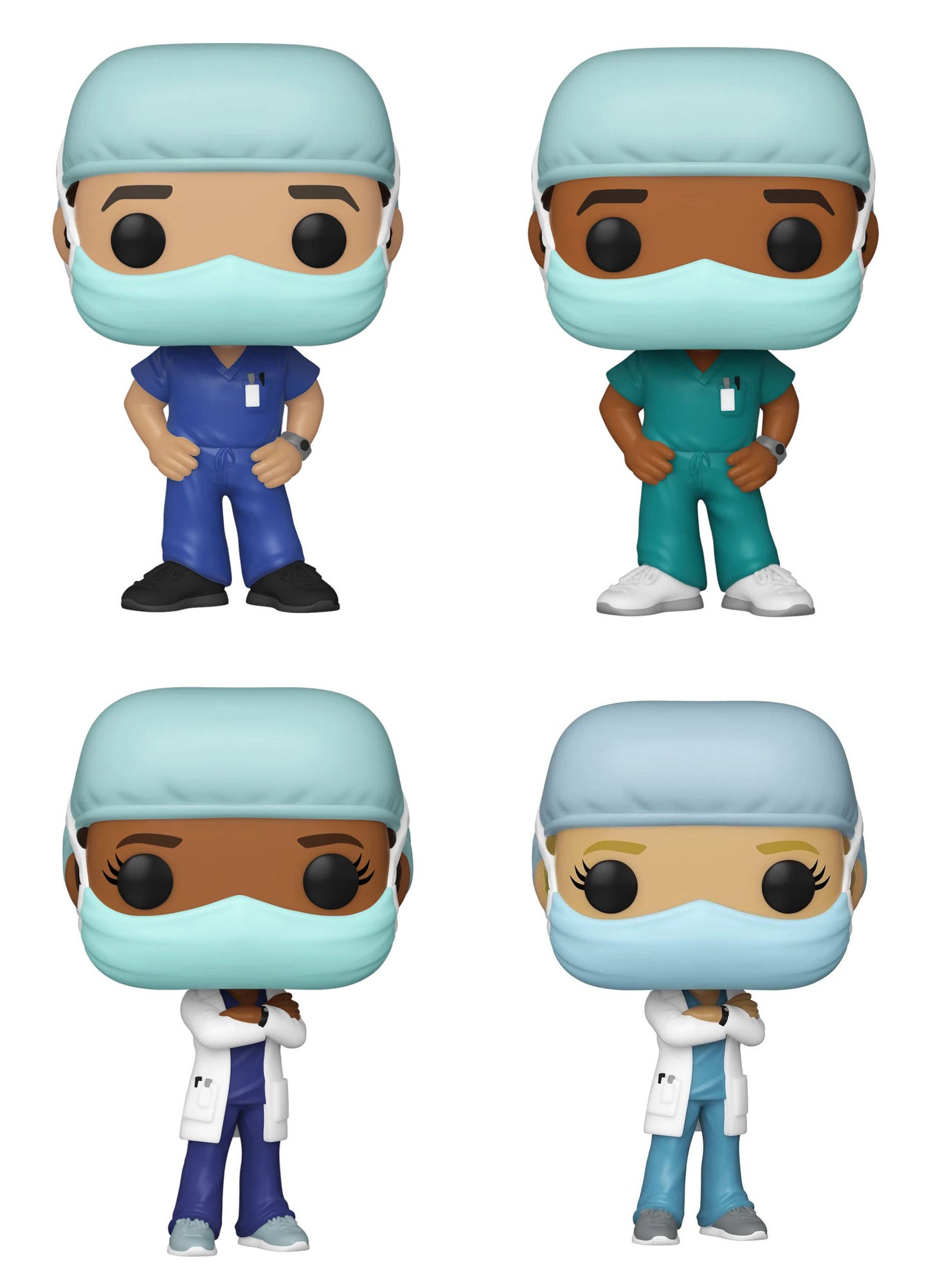 [Set of 4] Funko Pop! SE Frontline Heroes / Workers Male Female